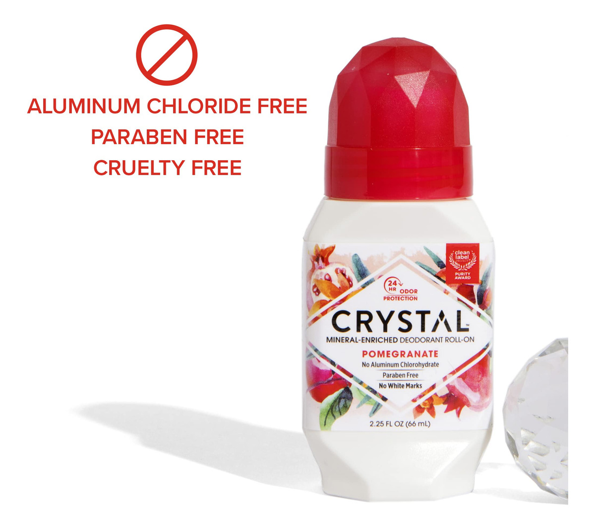 Desodorante Corporal Crystal Mineral Roll-on Pomegranate 66m - Imagem 4