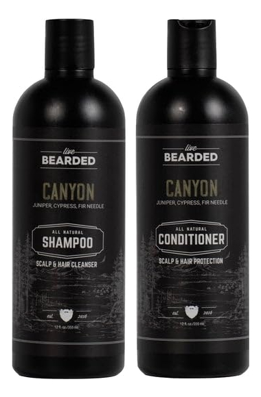 Shampoo E Condicionador Live Bearded All-natural Para Homens