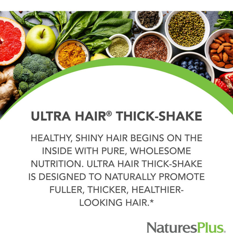 Shake De Proteína Capilar Natures Plus Ultra Hair Thick 454g - Imagem 2