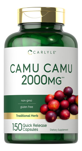 Suplemento Carlyle Camu Camu Em Cápsulas De 2000 Mg Com Vita