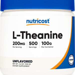 Nutricost L-teanina Em Pó 100g Sem Glúten E Sem Suplemento