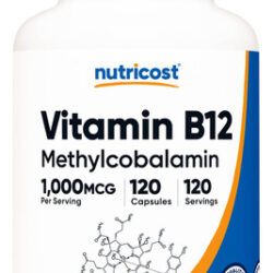 Suplemento Nutricost Vitamina B12 1000mcg 120 Cápsulas
