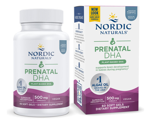 Suplemento Nordic Naturals Vegan Prenatal Dha 60 Softgel