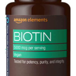 Suplemento Amazon Elements Vegan Biotina 5000mcg 130 Cápsula