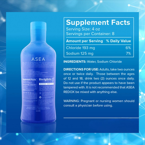 Suplemento De Sinalização Celular Asea Redox: 2 Frascos De 9 - Imagem 4