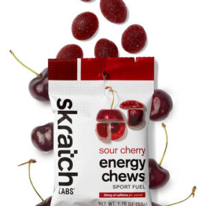 Energy Chews Skratch Labs Sour Cherry Com Cafeína 50g