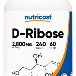 Suplemento Nutricost D-ribose 700mg 240 Cápsulas