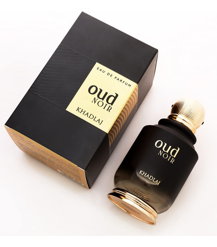 Perfume Khadlaj Oud Noir Eau De Parfum 100ml Spray Unisex - Imagem 2