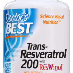 Suplemento Doctor's Best Trans-resveratrol 200 Mg 60 Vegano