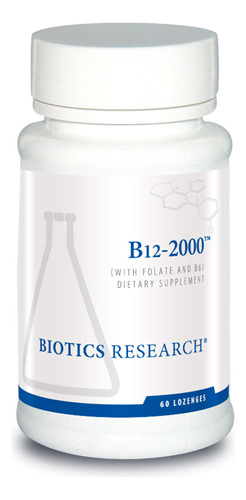 Suplemento Biotics Research B12: Pastilhas, Vitamina B6 E B1