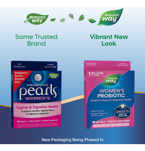 Probiotic Pearls Nature's Way Women's 1 Bilhão E 90 Cápsulas - Imagem 2