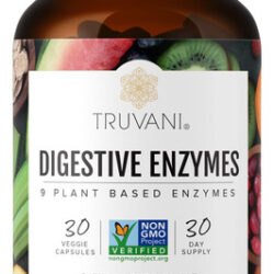 Suplemento Truvani Digestive Enzymes 9 Enzymes Blend 30 Cáps