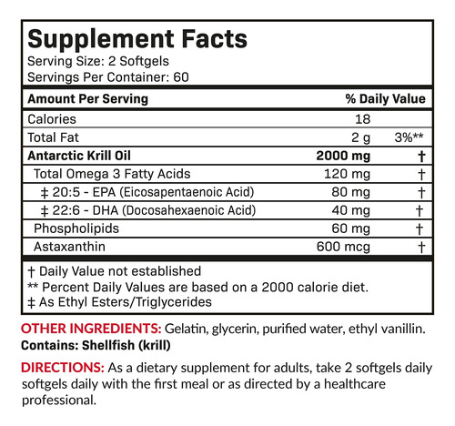 Suplemento De Óleo De Krill Antártico Futurebiotics 2000 Mg - Imagem 7