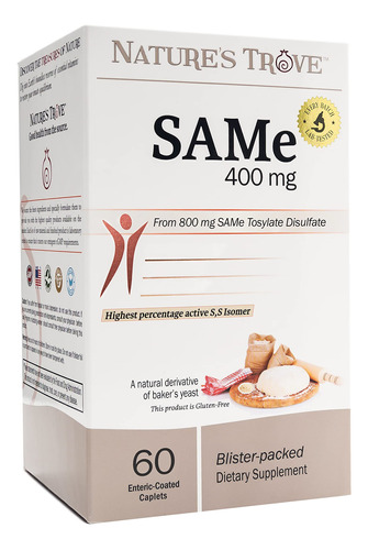 Suplemento Nature's Trove Sam-e 400 Mg 60 Cápsulas