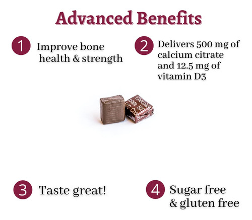 Suplemento Bariatric Advantage Citrato De Cálcio 500 Mg Choc - Imagem 2