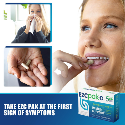 Suplemento Ezc Pak+d, Reforço Do Sistema Imunológico De 5 Di - Imagem 6