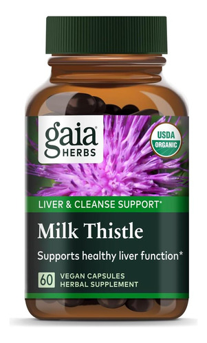 Gaia Herbs Milk Thistle - Suplemento De Fígado E Suporte De