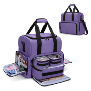 Bolsa De Maquiagem De Viagem Bafaso De 2 Camadas Com 3 Bolsa