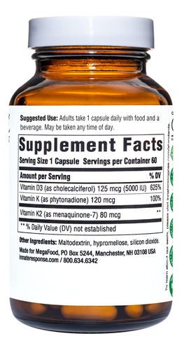Suplemento De Fórmula Innate Response: Vitamina D3 5000 U - Imagem 2