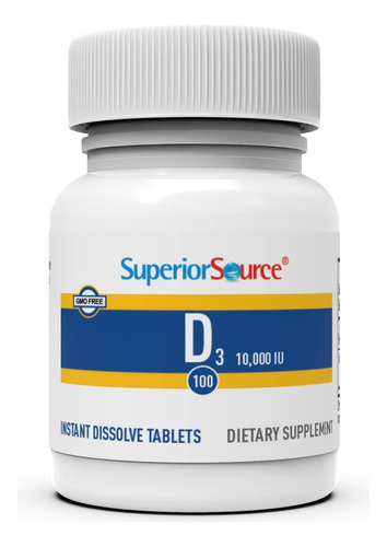 Vitamina D3, 10000 Ui, Comprimidos Sublinguais Super Source - Imagem 5