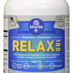 Suplemento Biotree Labs Relax 180 Com Magnésio E Potássio