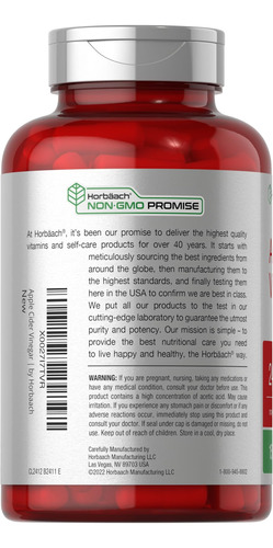 Cápsulas De Vinagre De Maçã 2400 Mg 200 Comprimidos Sem Ogm - Imagem 3
