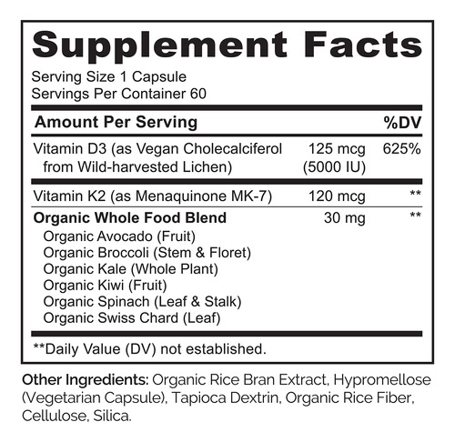 Suplemento Do Sistema Imunitário Naturelo Vegan K2+d3 60 - Imagem 8