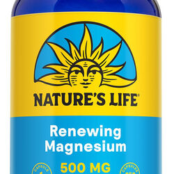 Suplemento Nature's Life Magnesium 500mg Para Ossos E Múscul