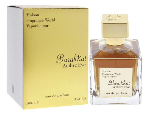 Perfume Fragrance World Maison Barakkat Amber Eve 100ml Edp - Imagem 3