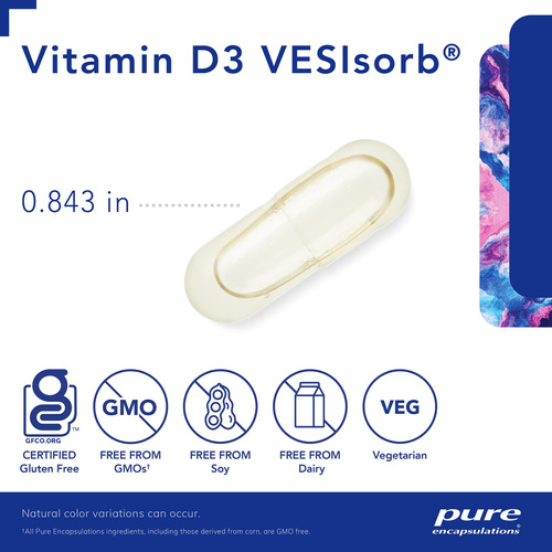 Suplemento De Encapsulamentos Puros De Vitamina D3 Vesisorb - Imagem 3