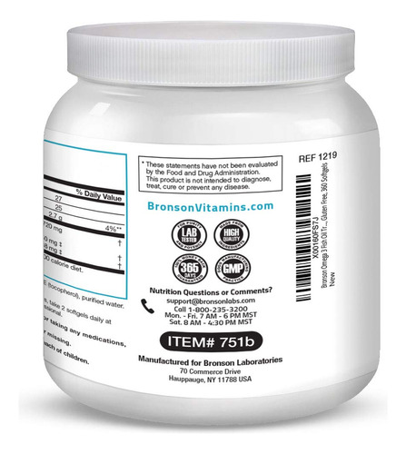 Óleo De Pescado Bronson Omega 3 Tripla Força 2720 Mg 19 - Imagem 7
