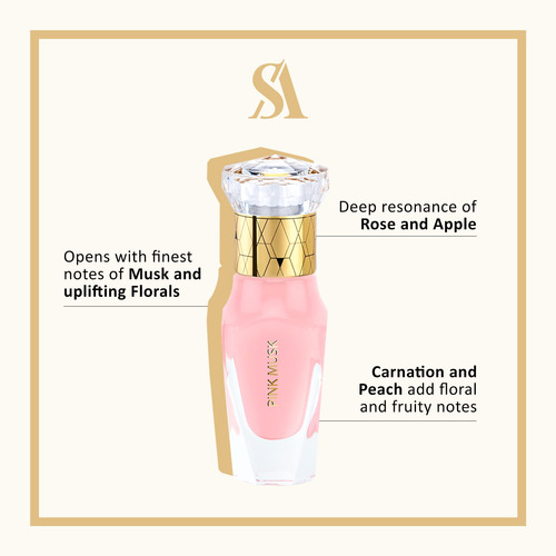 Óleo De Perfume Swiss Arabian Pink Musk 12ml Unissex - Imagem 2