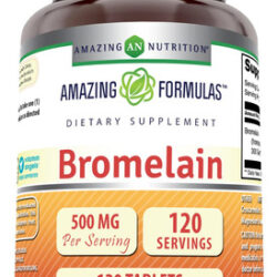 Suplemento Amazing Nutrition Bromelain 500mg 120 Comprimidos