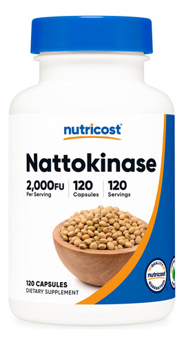 Suplemento Nutricost Nattokinase 2.000 Fu 120 Cápsulas