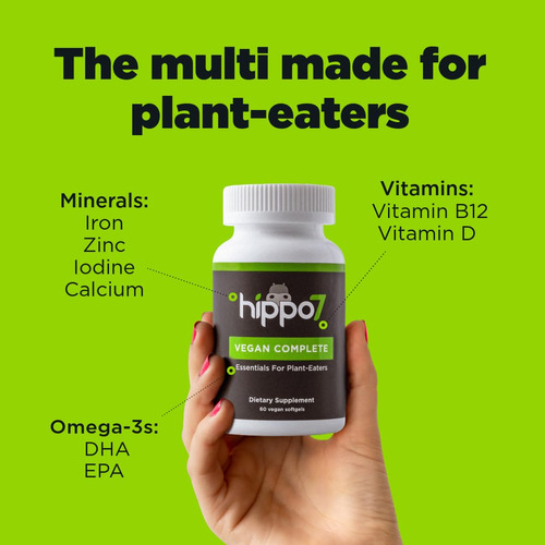 Suplemento Multivitamínico Completo Vegan Hippo7 60 Cápsulas - Imagem 2