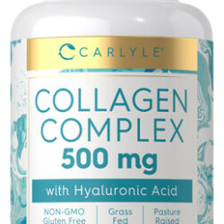 Suplemento De Comprimidos De Colágeno Carlyle Com Ácido Hial