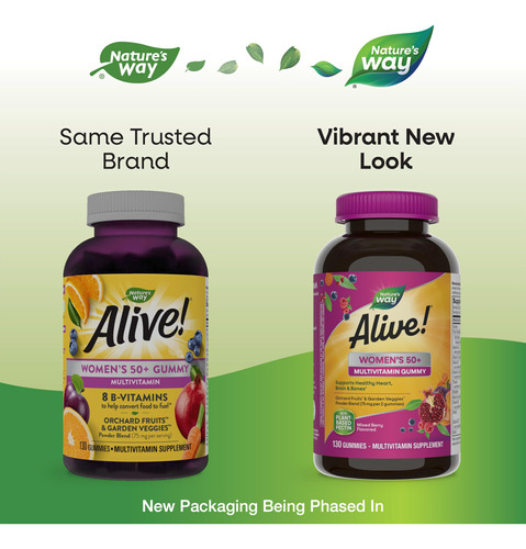 Multivitamínico Nature's Way Alive! Gomas Femininas Com Mais - Imagem 2