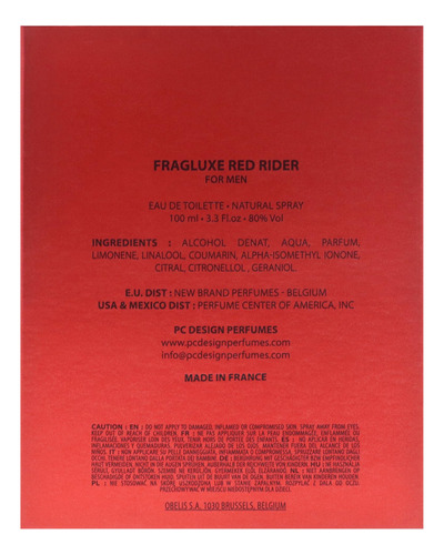 Perfume Fragluxe Red Rider Edt 100ml Para Homens - Imagem 7