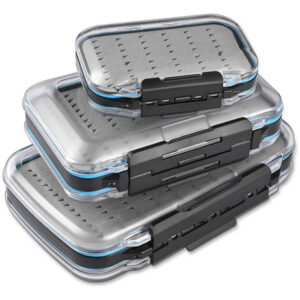 Caixas De Pesca Com Mosca Gonex Impermeáveis, Leves, Cinza