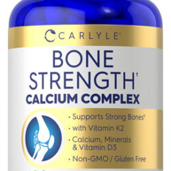 Suplemento Carlyle Bone Strength 120 Cápsulas Calcium Comple