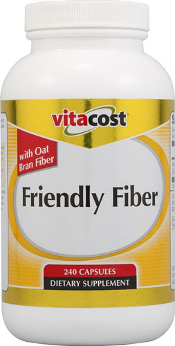 Suplemento Vitacost Friendly Fiber 240 Cápsulas