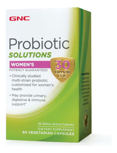 Probiotic Gnc Probiotic Solutions Para Mulheres 30 Cápsulas