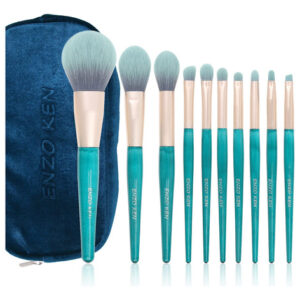 Conjunto De Pincéis De Maquiagem Enzo Ken Blue Com Estojo Ve