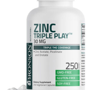 Suplemento Bronson Zinc Triple Play 30 Mg De Suporte Imunoló