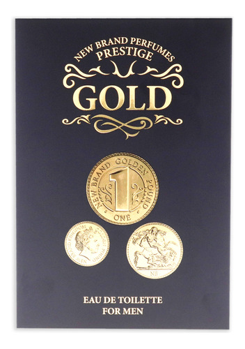 Perfume New Brand Gold Edt Spray Para Homens 100ml - Imagem 5