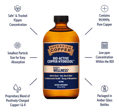 Suplemento Sovereign Copper Bioactive Copper Hydrosol 480ml - Imagem 3
