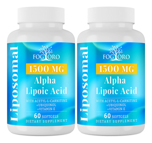 Suplemento De Ácido Alfa Lipóico Fogoro 1500 Mg Lipossomal 1