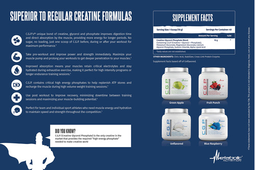 Suplemento De Nutrição Metabólica Cgp Creatine 400g Fruit Pu - Imagem 4