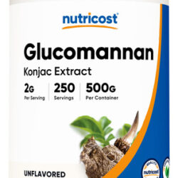 Suplemento Nutricost Glucomannan Em Pó 500g Sem Glúten