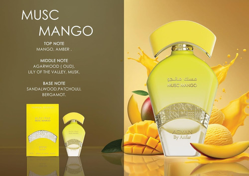 Perfume Adyan Musc Mango Extrait De Parfum 100ml Tropical - Imagem 3